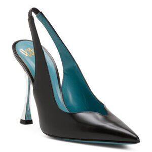 VALENTINA RANGONI Made In Italy Leather Single Hi Slingback Pumps